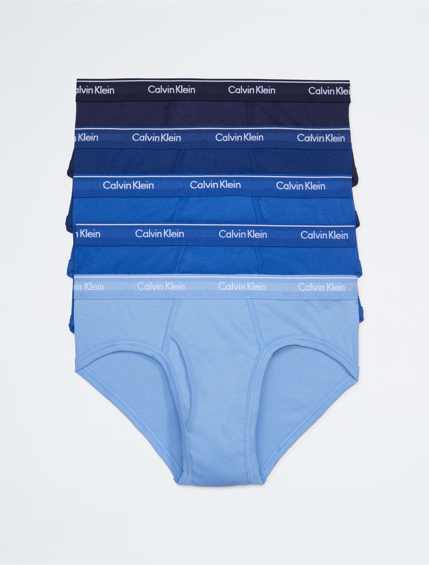 Calvin Klein Cotton Classics 5pack Hip Brief in Blue for Men Lyst