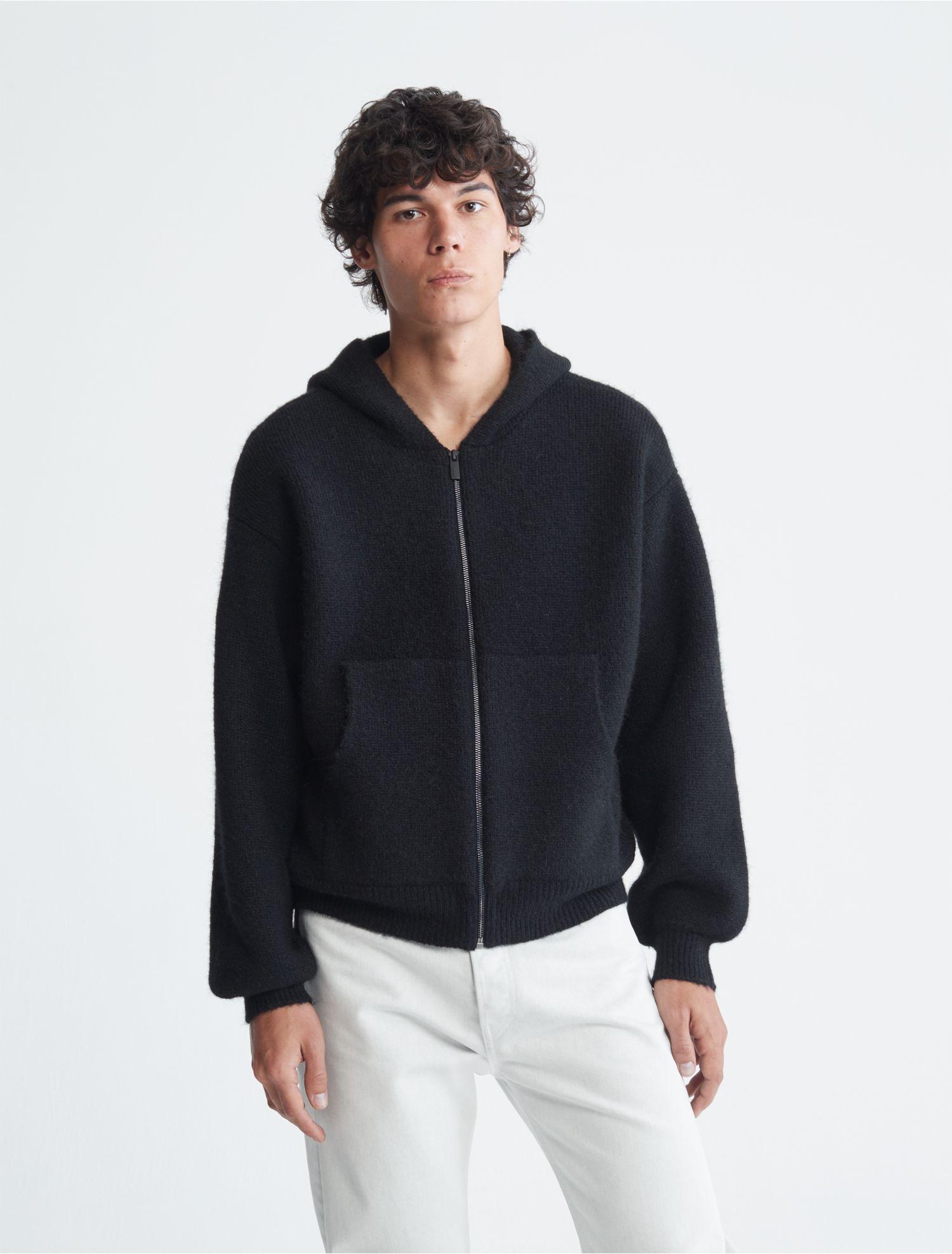 Calvin Klein Standards Full Zip Hoodie Sweater in Blue for Men | Lyst