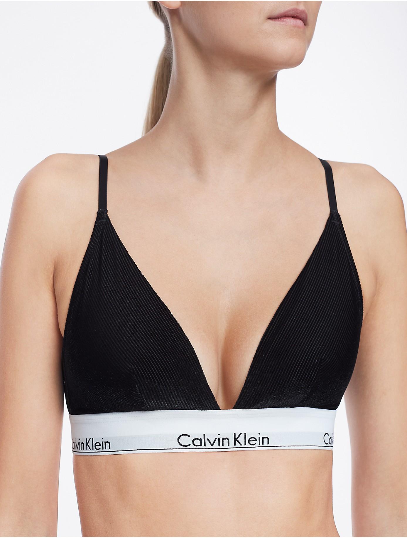 modern cotton velvet unlined triangle bralette