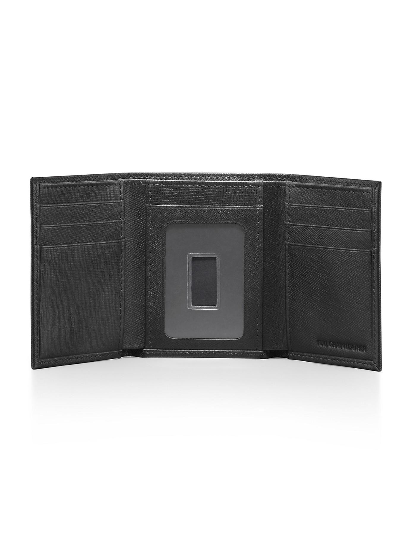 Lyst - Calvin Klein Textured Trifold Wallet in Black for Men