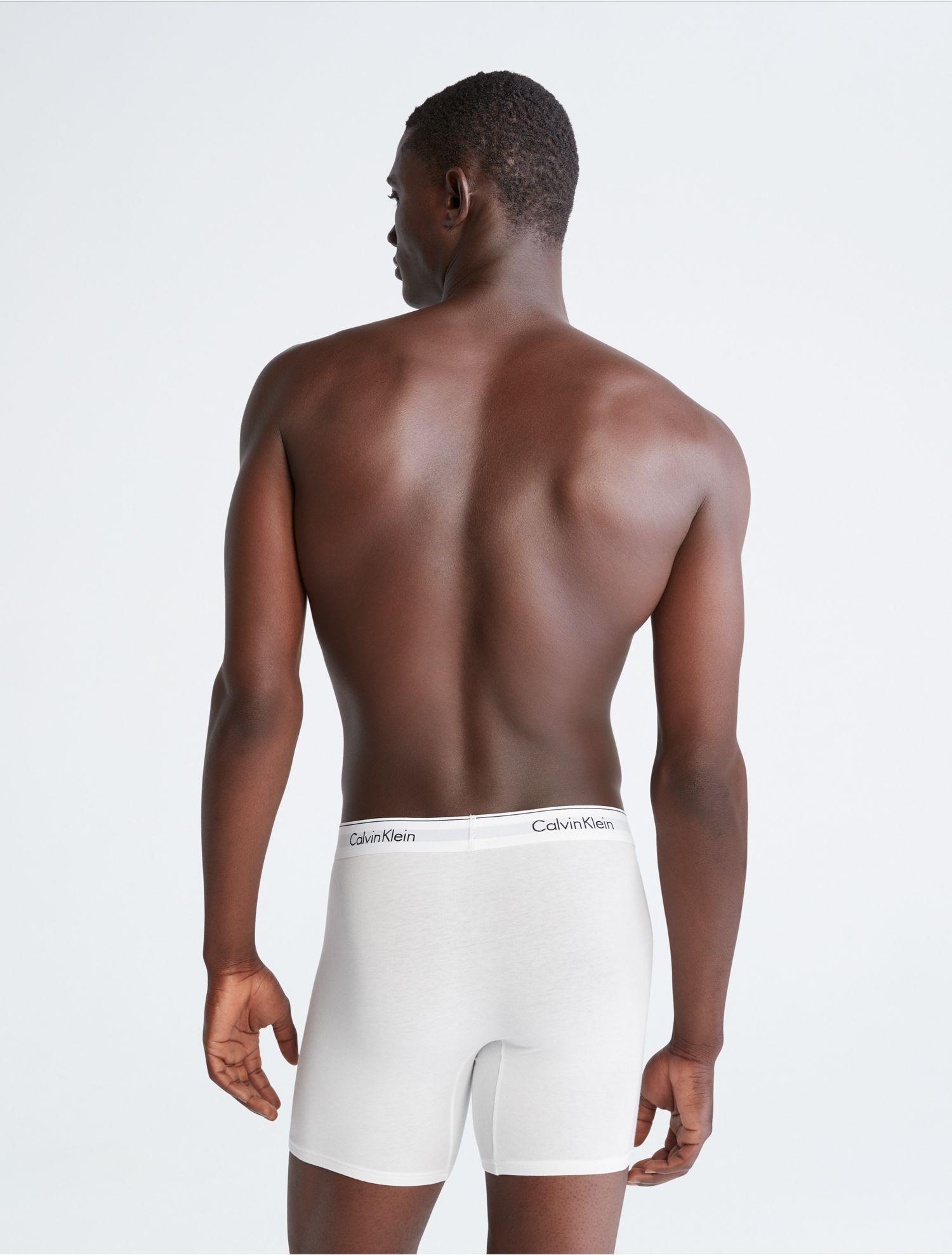 Calvin Klein Men's 3 Pack Stretch Boxer Briefs, Black, Large, Cotton