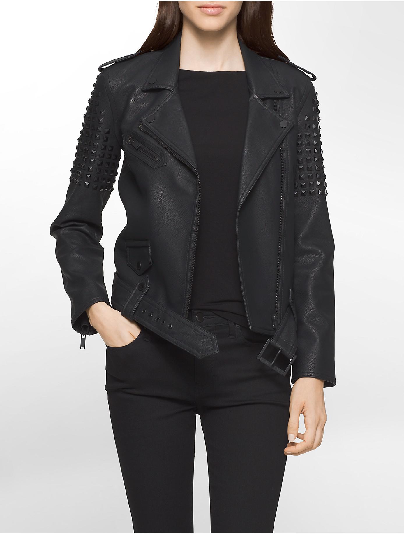 Lyst Calvin Klein Jeans Heavy Metal Biker Jacket In Black Gallery Women S Biker Jeans