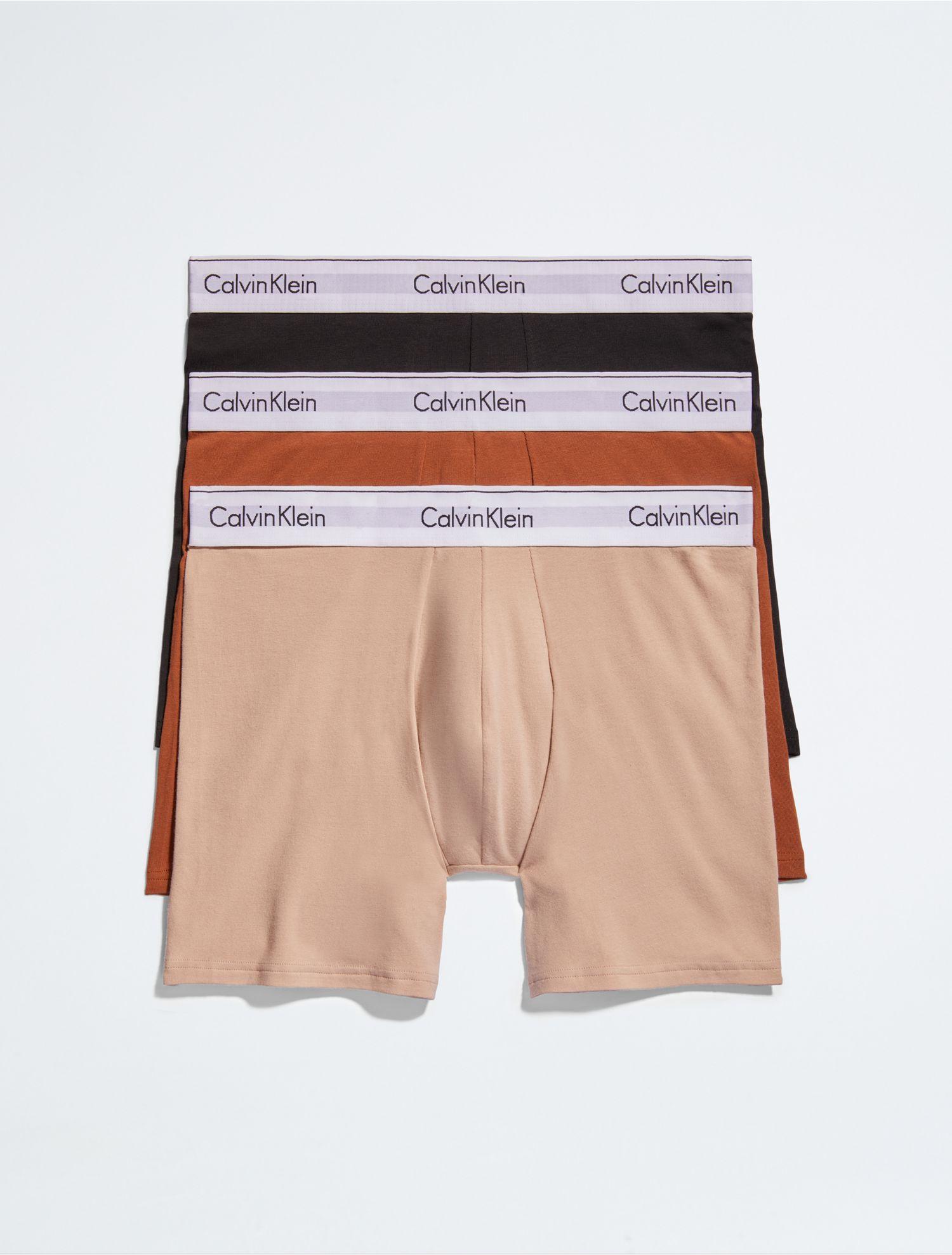 Calvin Klein Modern Cotton Stretch Naturals Boxer Brief 3-pack in White ...