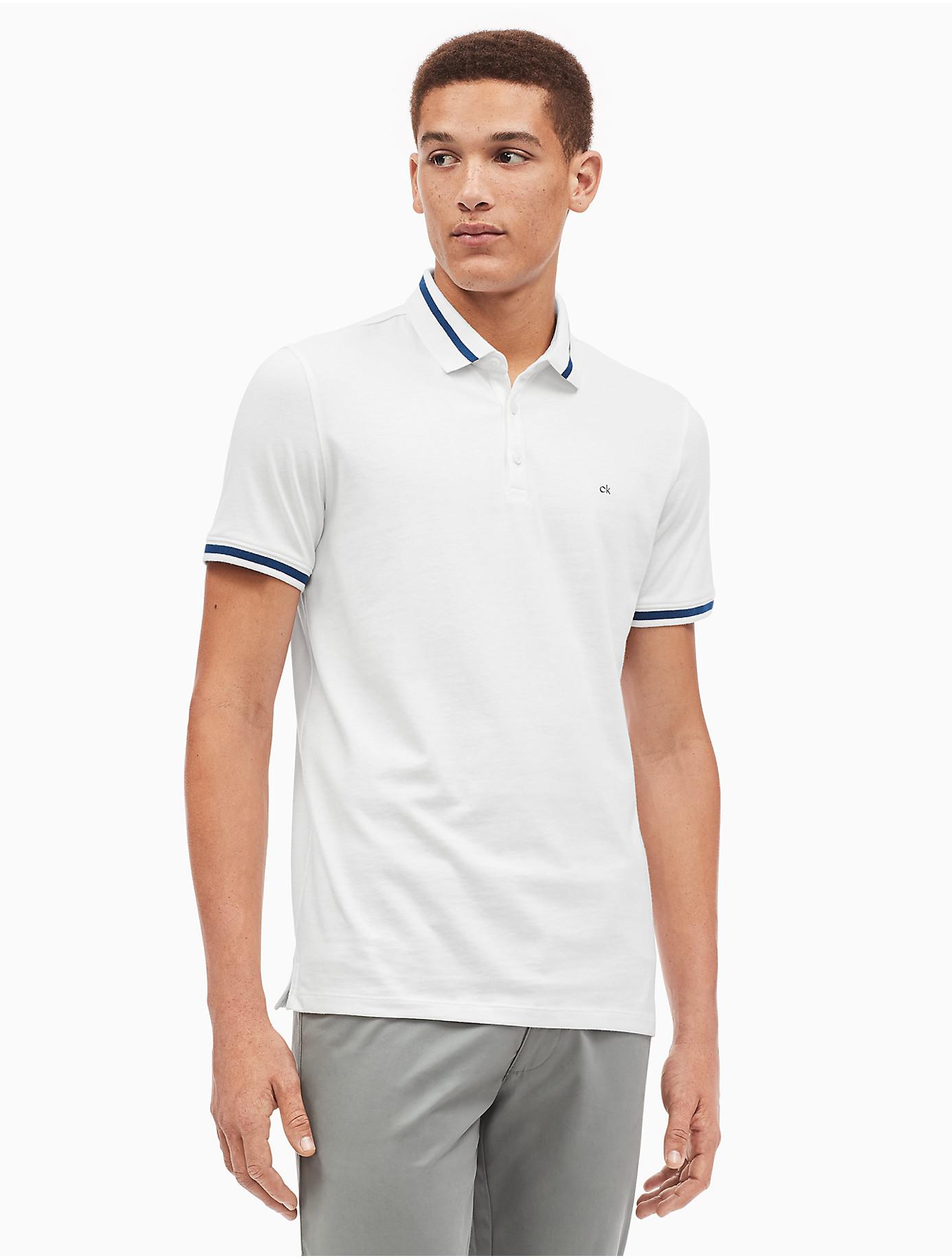 calvin klein liquid cotton polo slim fit