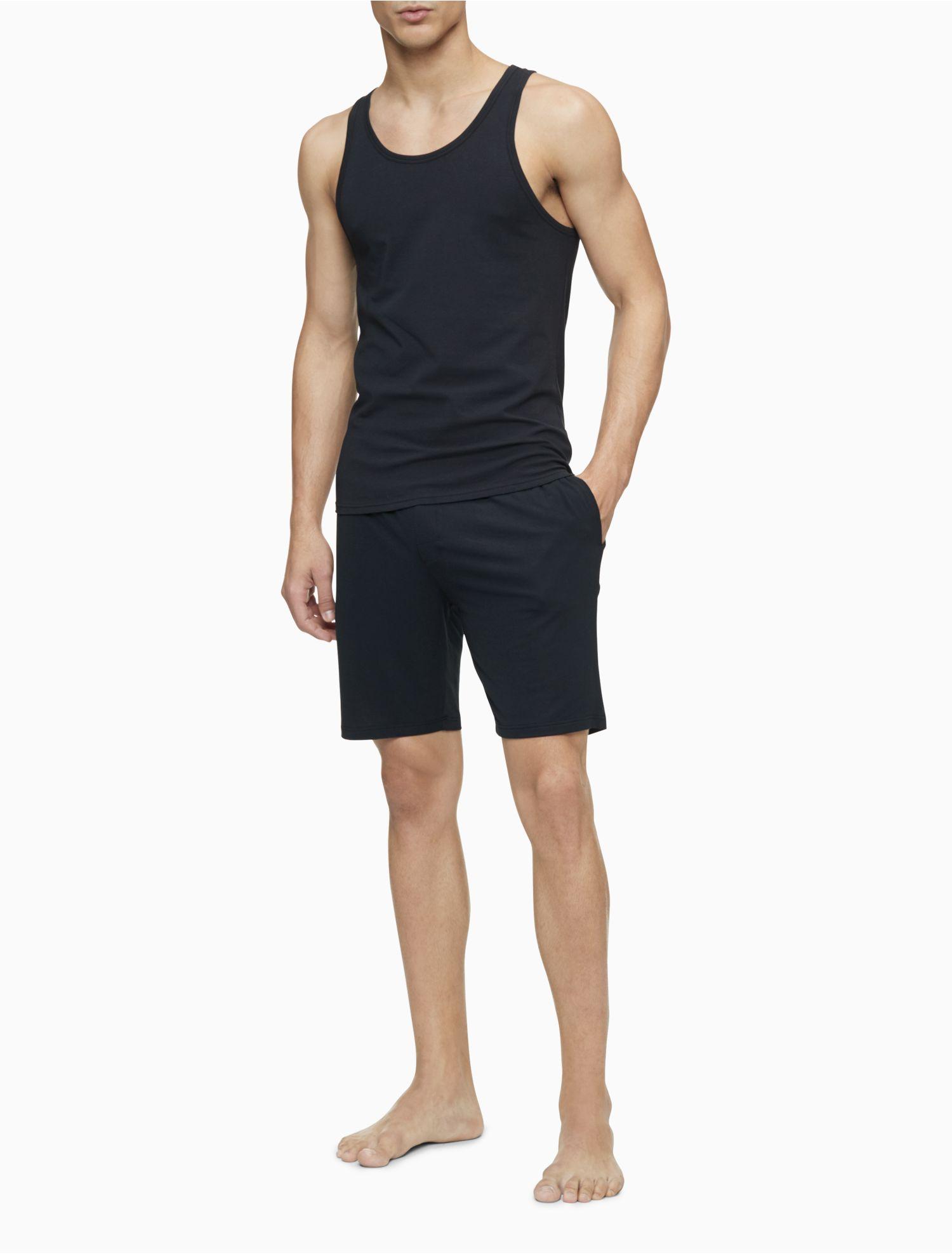 Calvin Klein Modern Cotton Stretch 3-pack Tank Top in Black for Men | Lyst