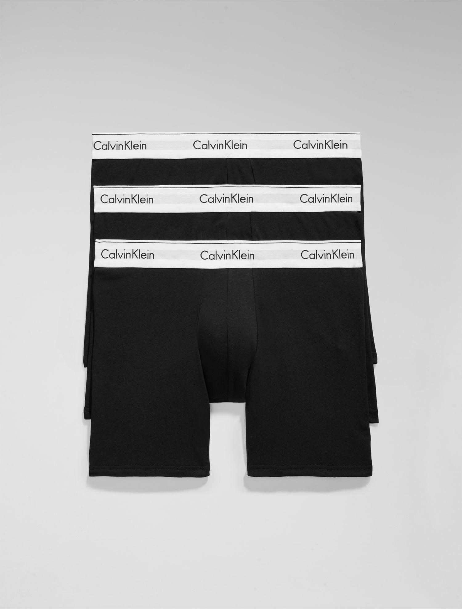 Calvin Klein Modern Cotton Stretch 3 Pack Boxer Brief in Black for Men