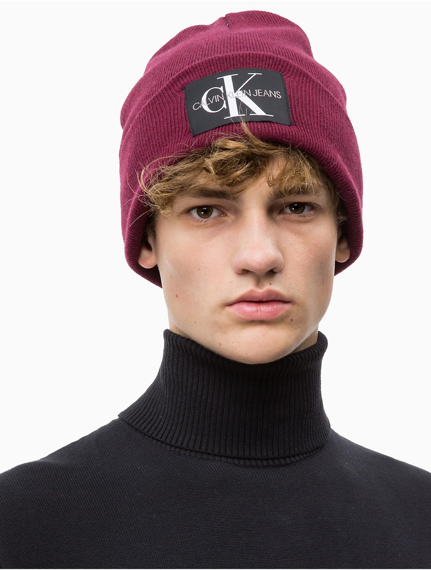 Calvin klein monogram beanie Clearance