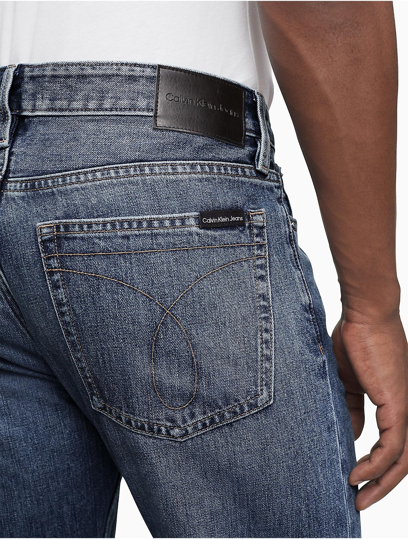 Calvin Klein Slim Straight Fit Sustainable Organic Cotton Vintage Indigo  Jeans in Blue for Men | Lyst