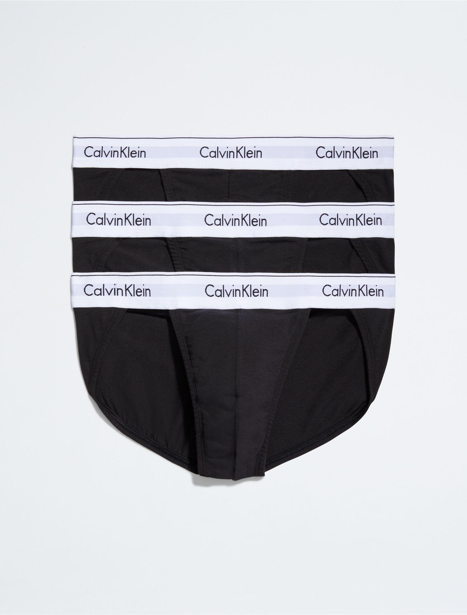 Calvin Klein Modern Cotton Stretch 3-pack Sports Brief in Black for Men