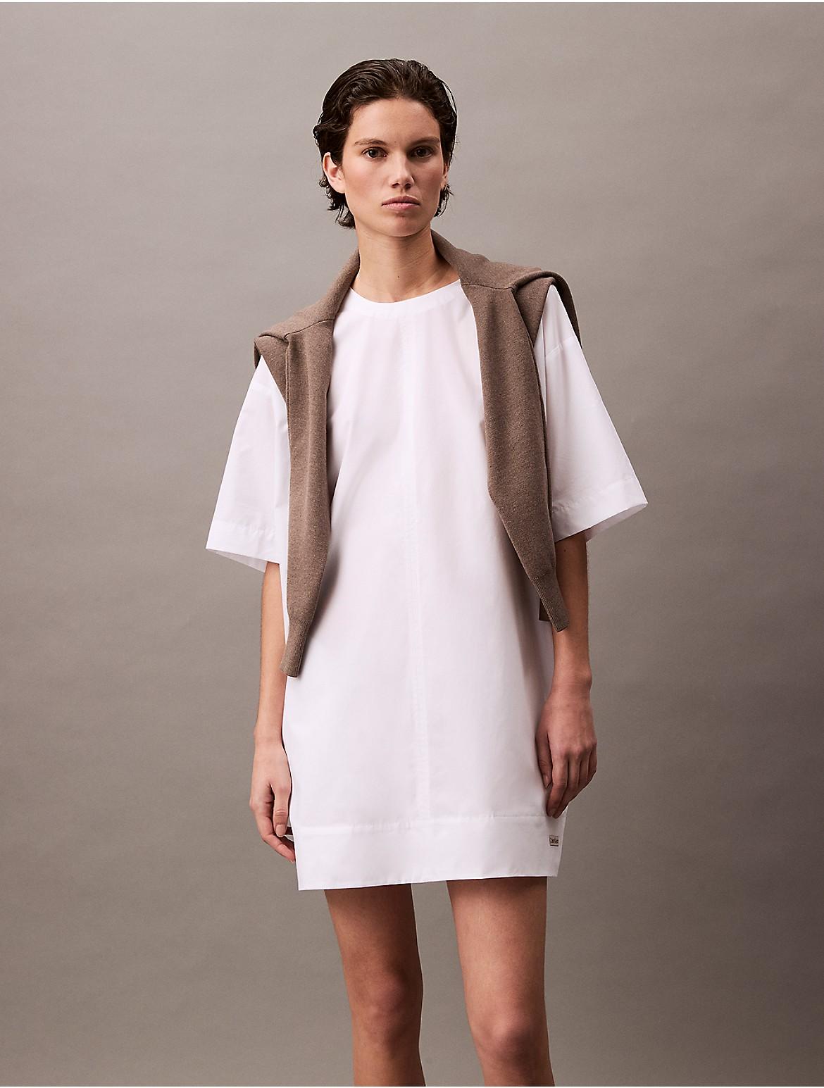 Calvin Klein Calvin Klein Cotton Relaxed Mini T-Shirt Dress in White | Lyst Calvin Klein Calvin Klein Cotton Relaxed Mini T-Shirt Dress in White | Lyst