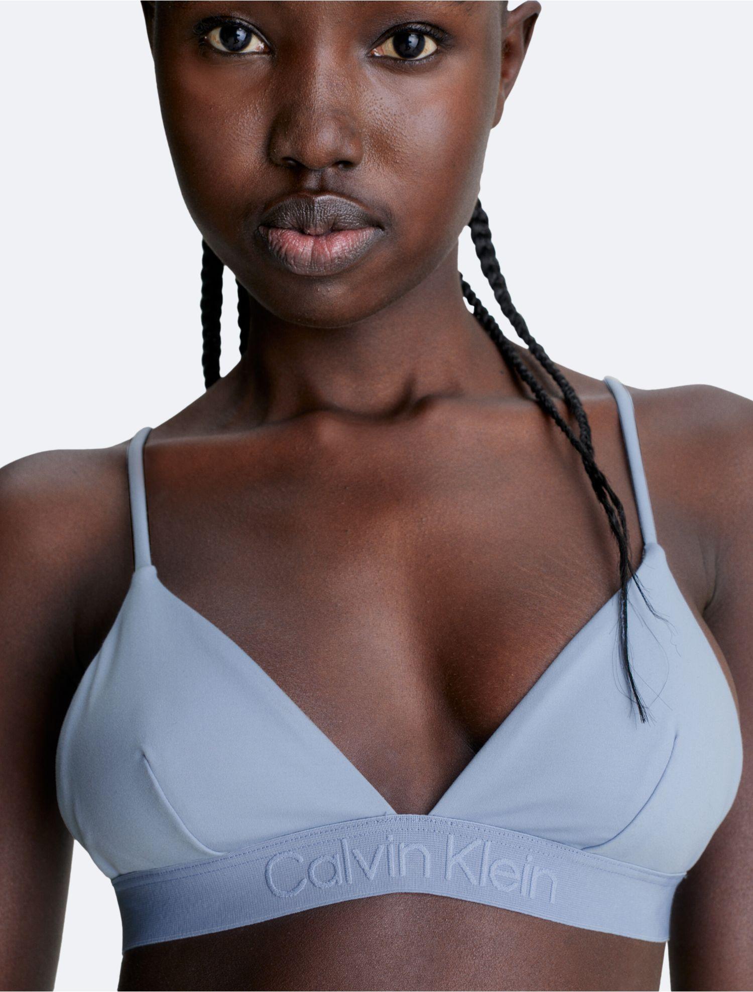 Calvin Klein Plus Size Core Tonal Triangle Bikini Top | Lyst