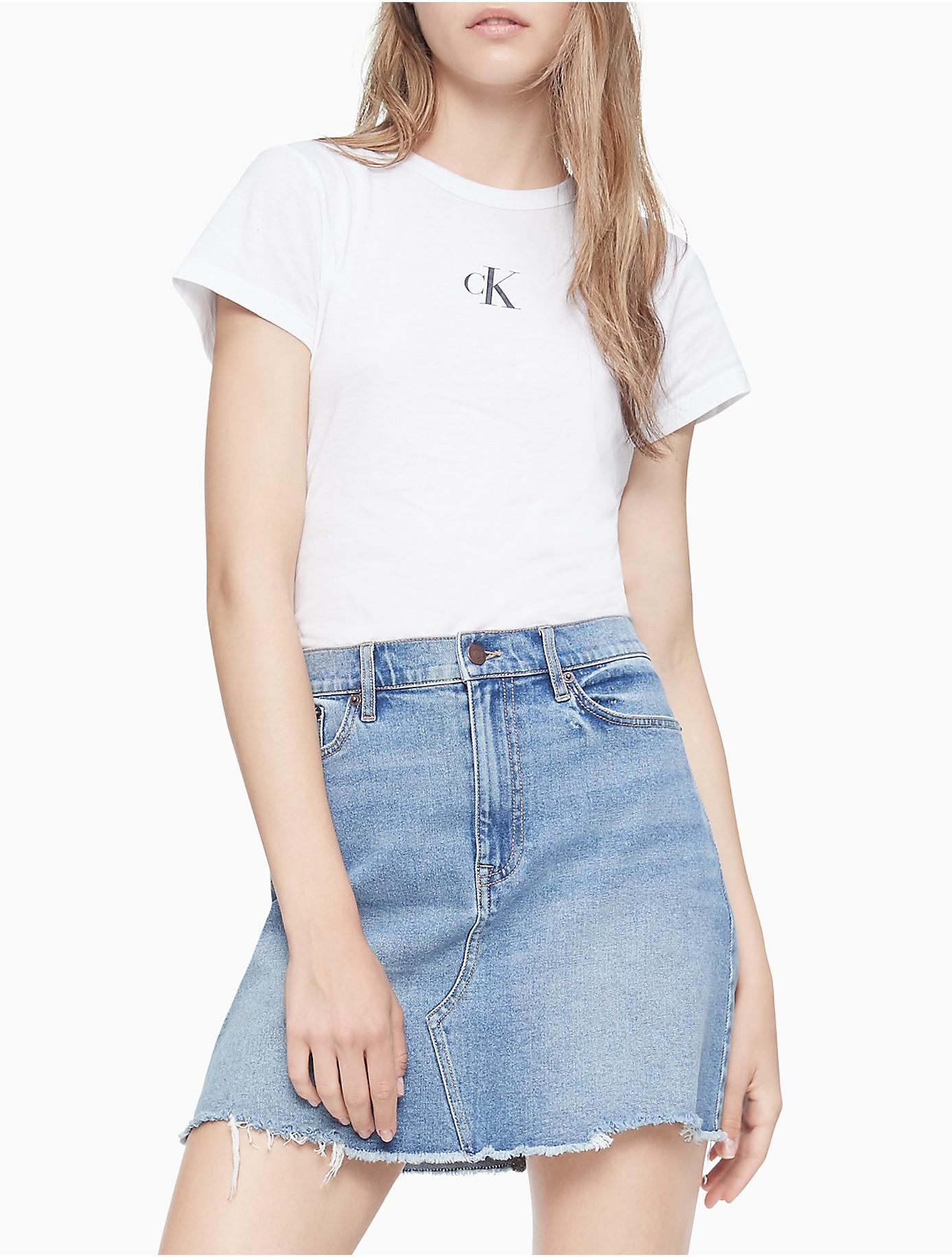 Calvin Klein Shiny Monogram Logo White | Baby Lyst T-shirt in