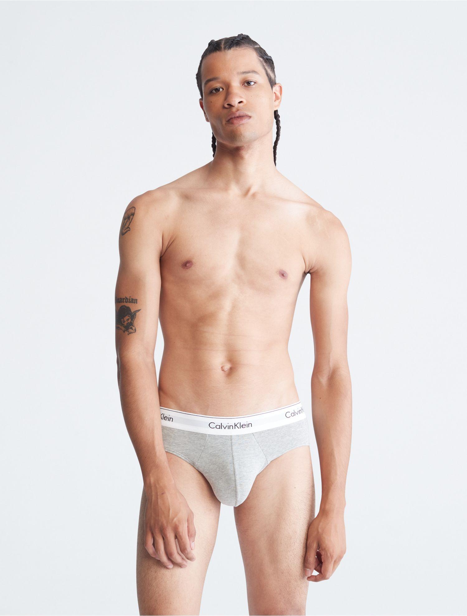 kristal Talloos bed Calvin Klein Modern Cotton Stretch 3 Pack Hip Brief in White for Men | Lyst