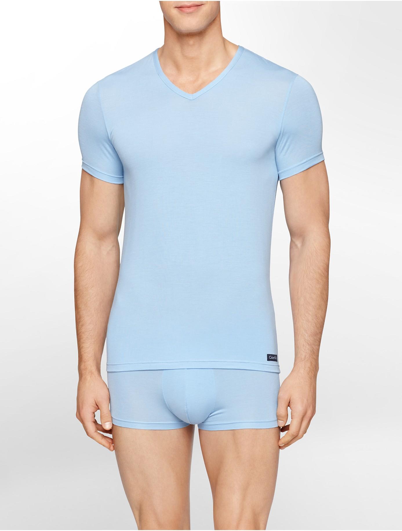 Calvin Klein Synthetic Underwear Body Modal V-neck T-shirt in Light Blue  (Blue) for Men | Lyst