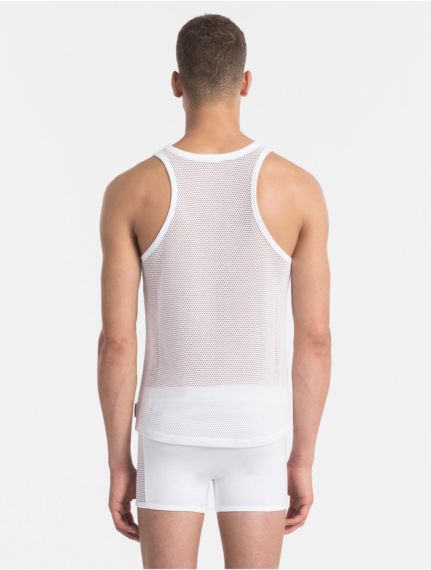 Calvin Klein Body Mesh Tank Top in White for Men | Lyst