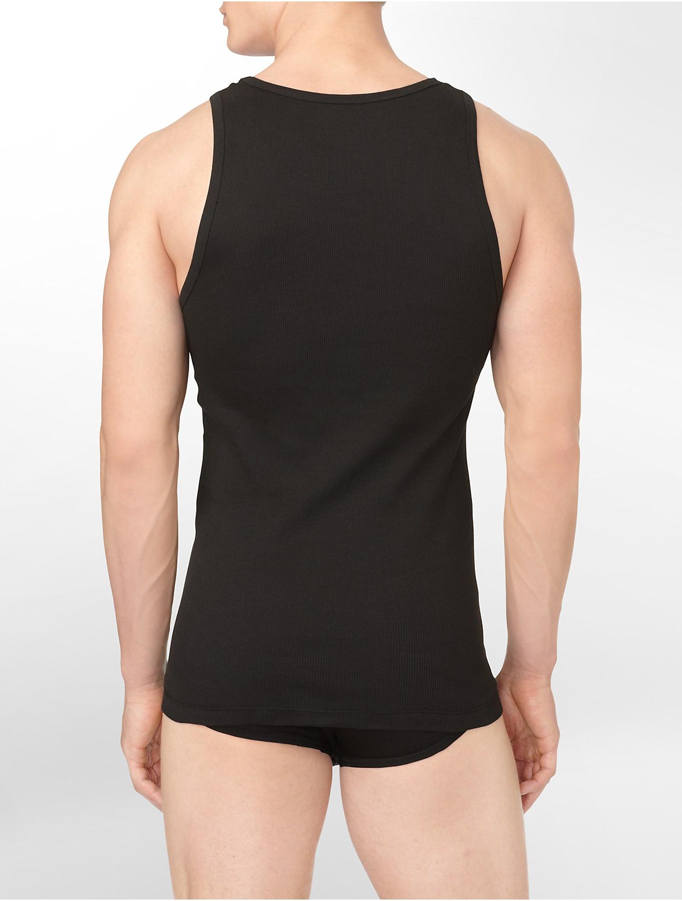 Calvin klein Underwear Cotton Classic Fit 3 Pack Ribbed Tank Top in