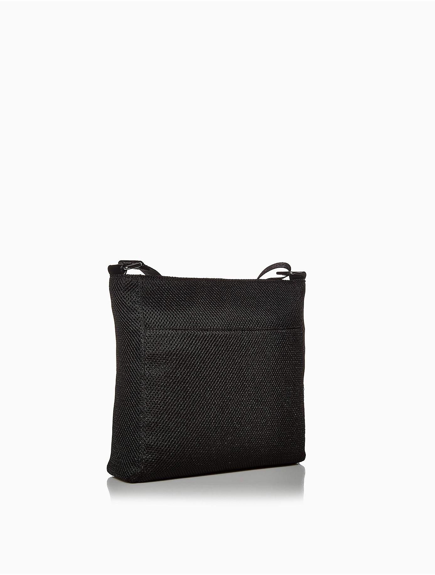 Calvin Klein Synthetic Georgina Nylon Mesh Logo Crossbody Bag in Black -  Lyst