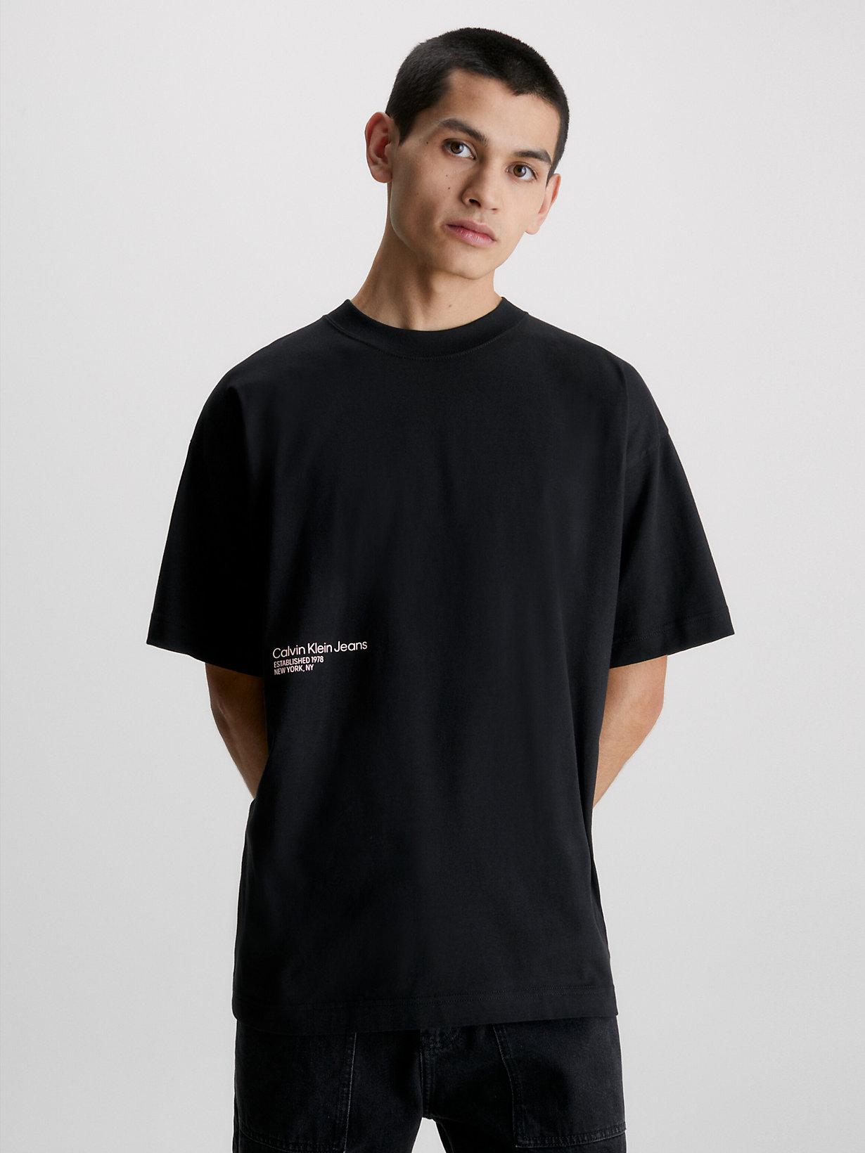 Calvin Klein Oversized Back Logo T-shirt in Black for Men Lyst UK