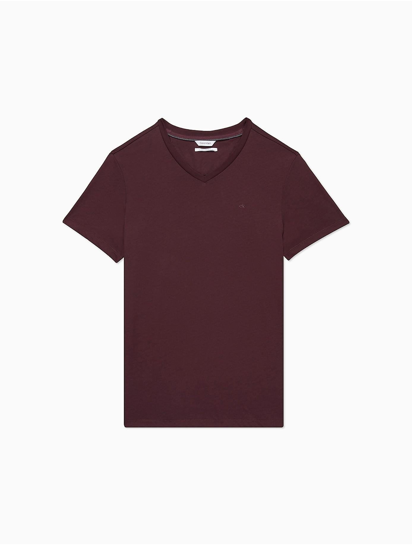 Calvin Klein Liquid Touch Slim Fit V-neck Logo T-shirt in Purple for Men