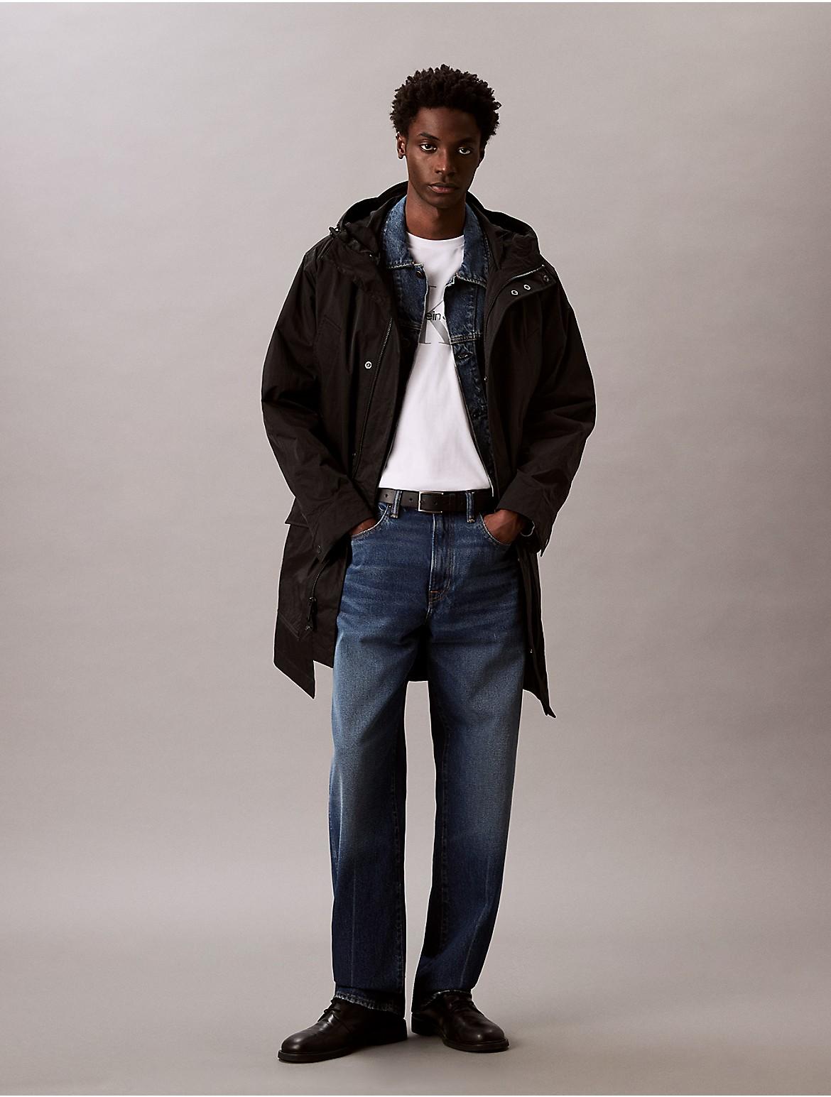 Calvin Klein Calvin Klein Crinkle Nylon Long Parka in Black for