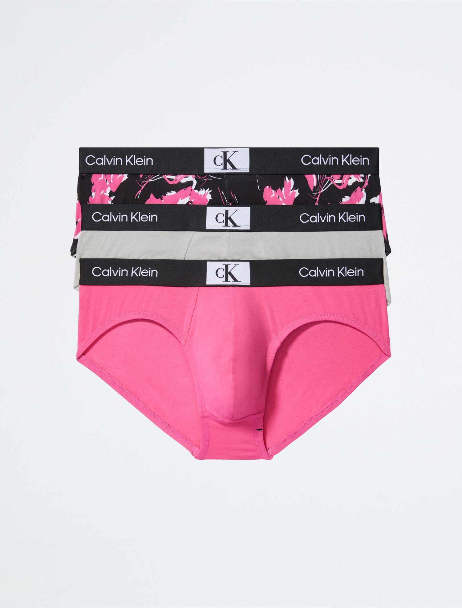 Calvin Klein 1996 3-pack Cotton Stretch Hip Brief in Pink for Men