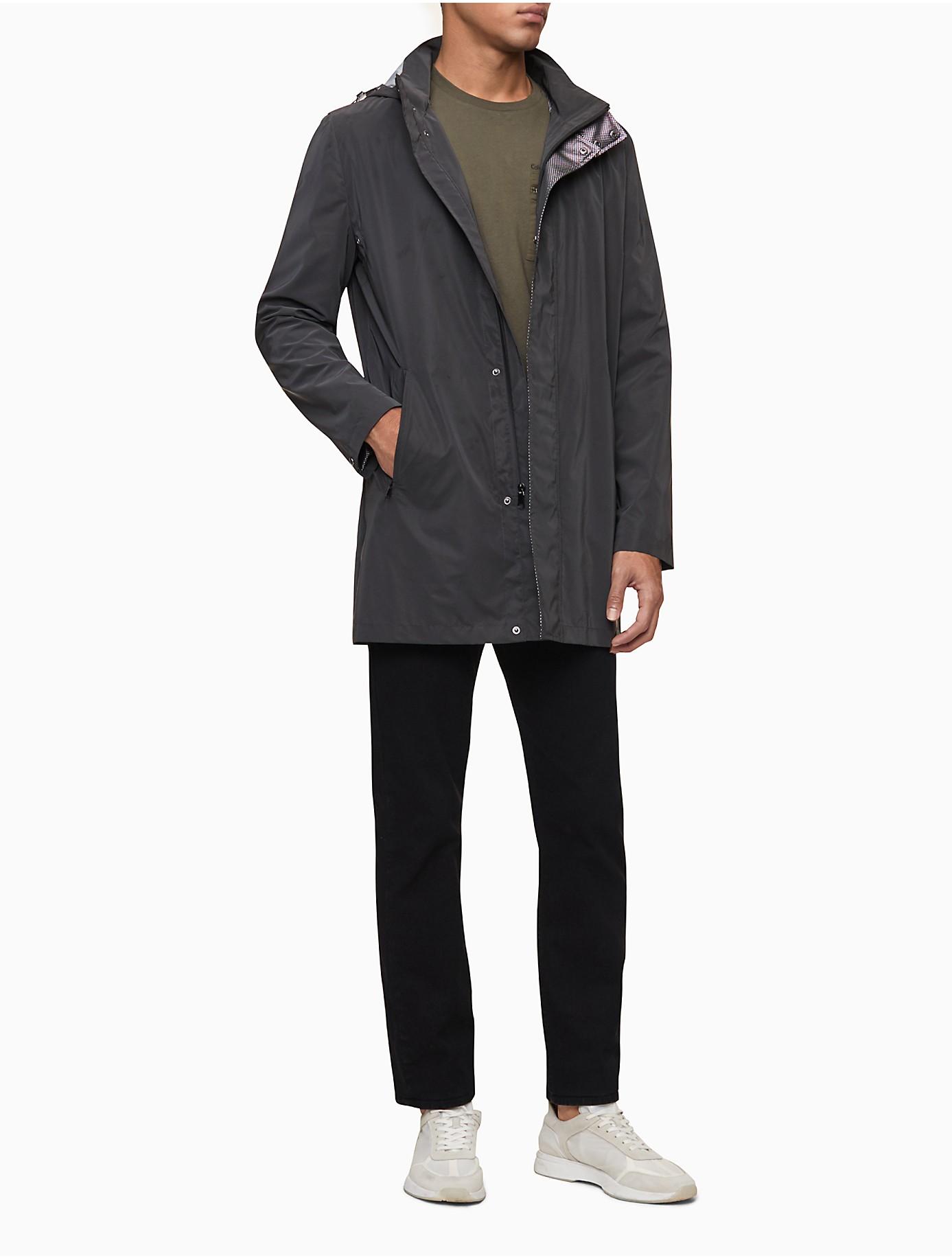Calvin Klein Synthetic Reflective Zip Hooded Jacket in Black for Men - Lyst