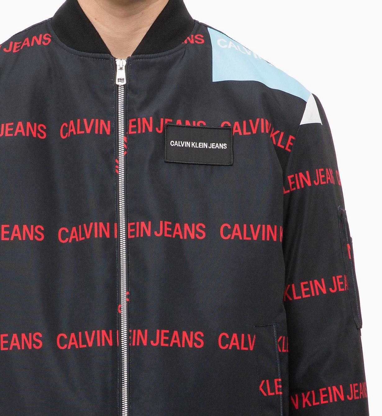 calvin klein multi logo jacket