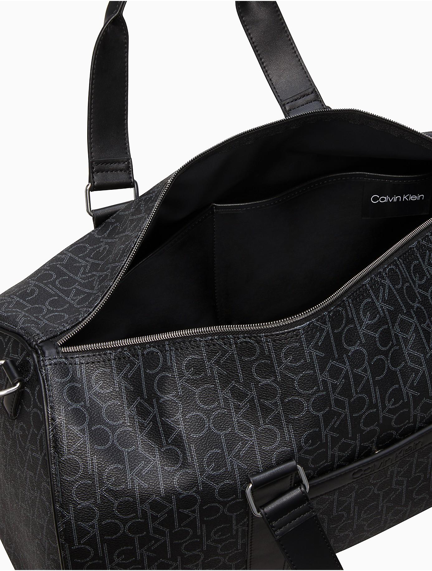 Calvin Klein Monogram Logo Weekender Bag in Black for Men | Lyst