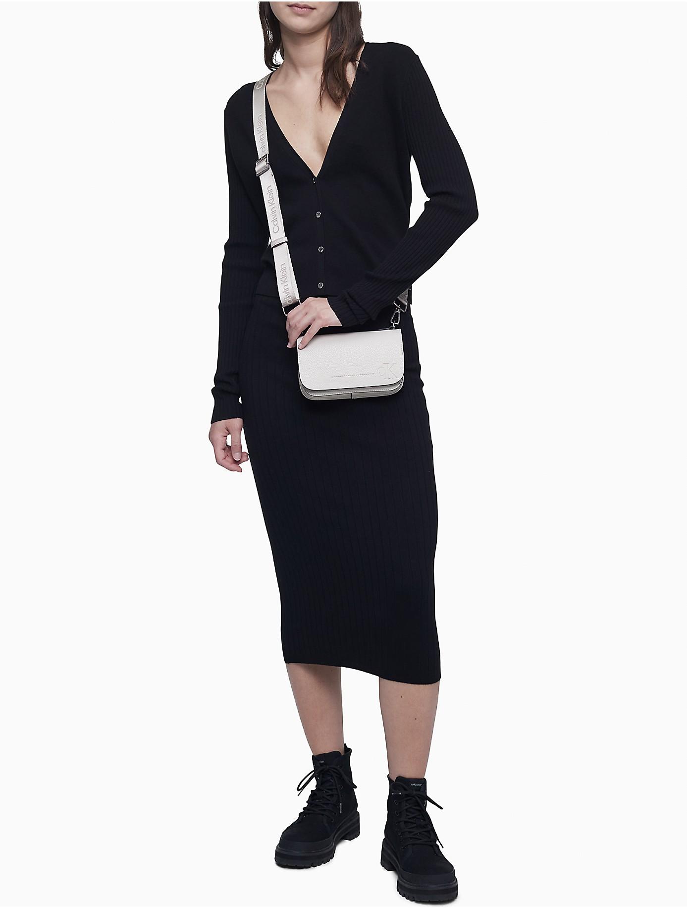 Calvin Klein Pebble Embossed Monogram Bag | Lyst