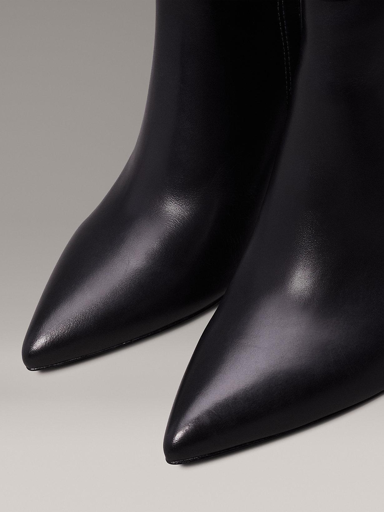 Calvin Klein Leather Stiletto Ankle Boots in Black Lyst UK