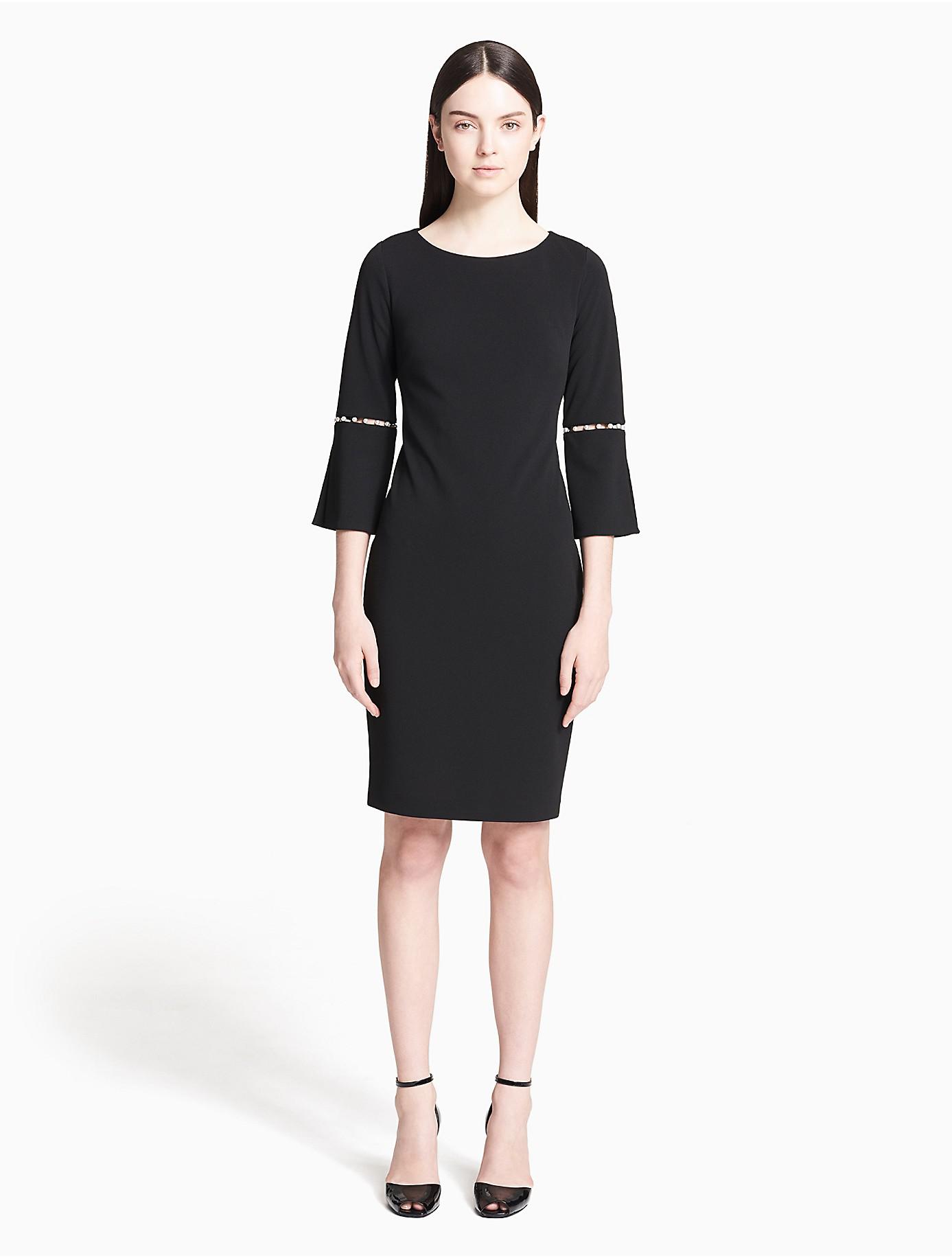 calvin klein pearl sleeve dress