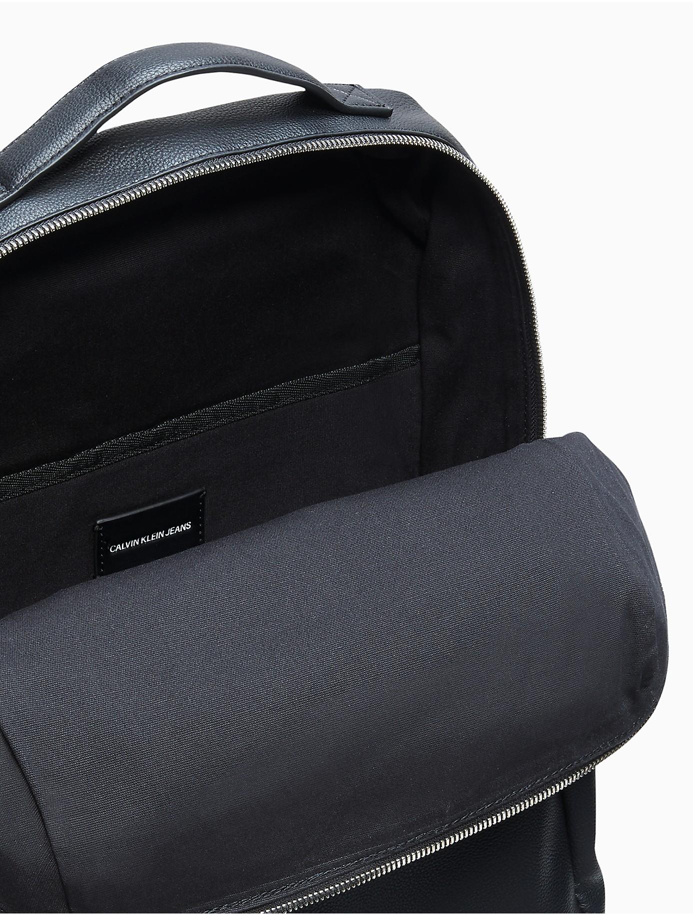 calvin klein pebble leather backpack