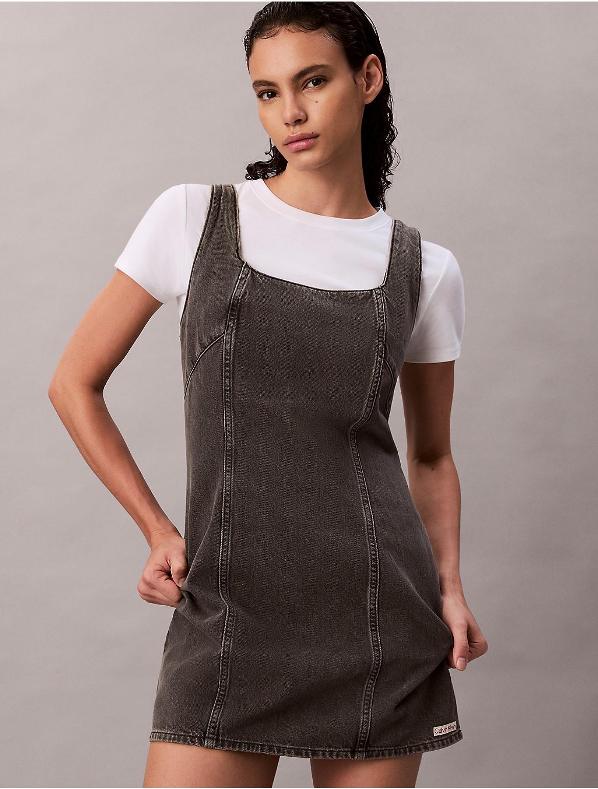 calvin klein denim overall dress Calvin Klein Overall Dresses for Women