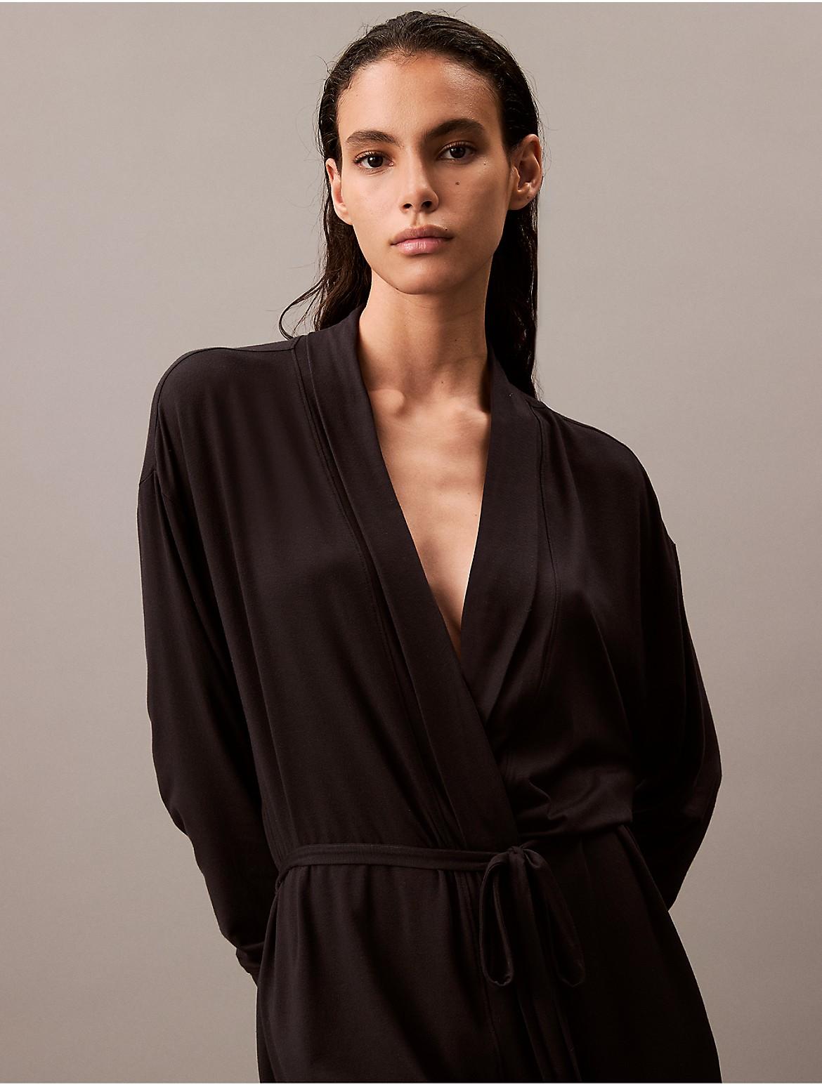 Silk Robe Calvin Klein Black Robe Women's Calvin Klein Robes, Robe