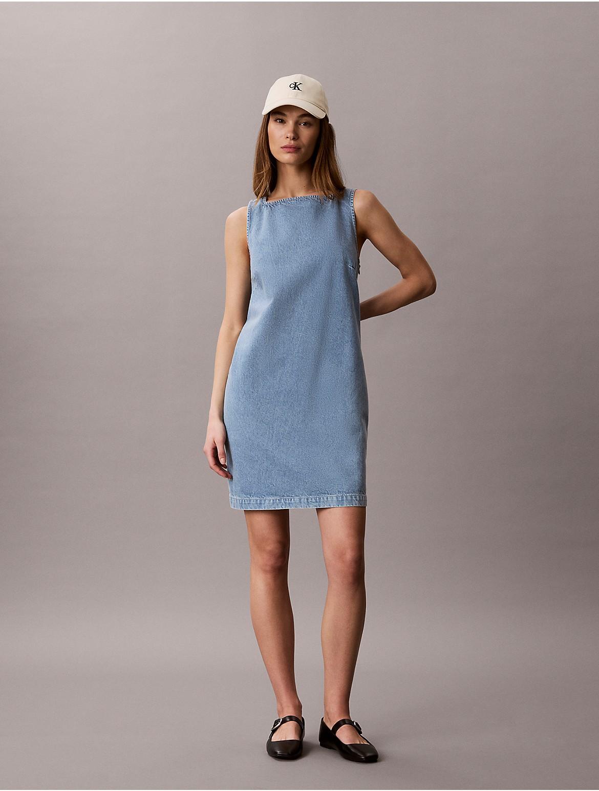 Elastic Dress Calvin Klein Denim Jurk Denim Halter Neck Mini Dress Calvin  Klein J20J2243921A4