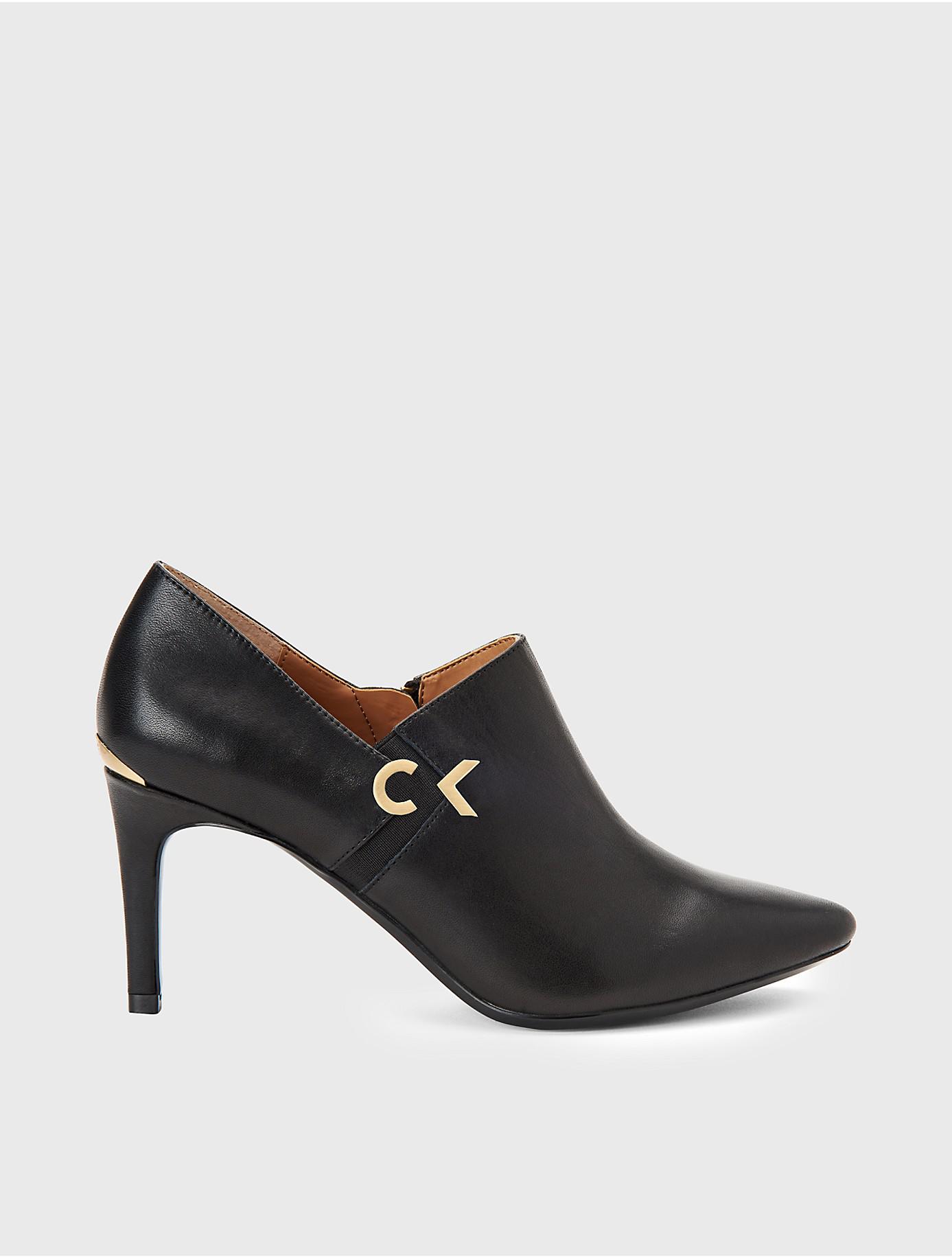 calvin klein leather booties