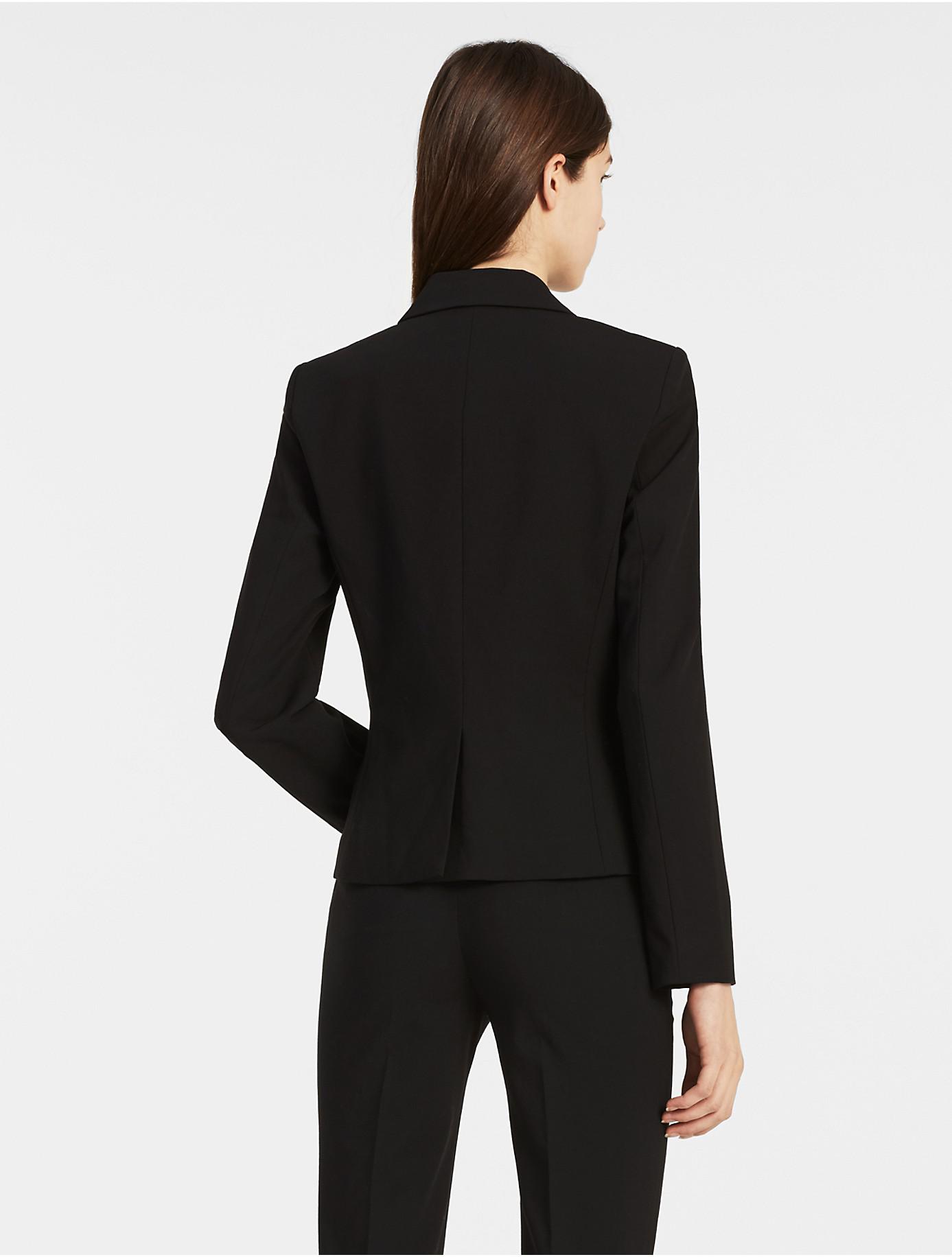 Calvin Klein Synthetic Two Button Black Suit Jacket Lyst