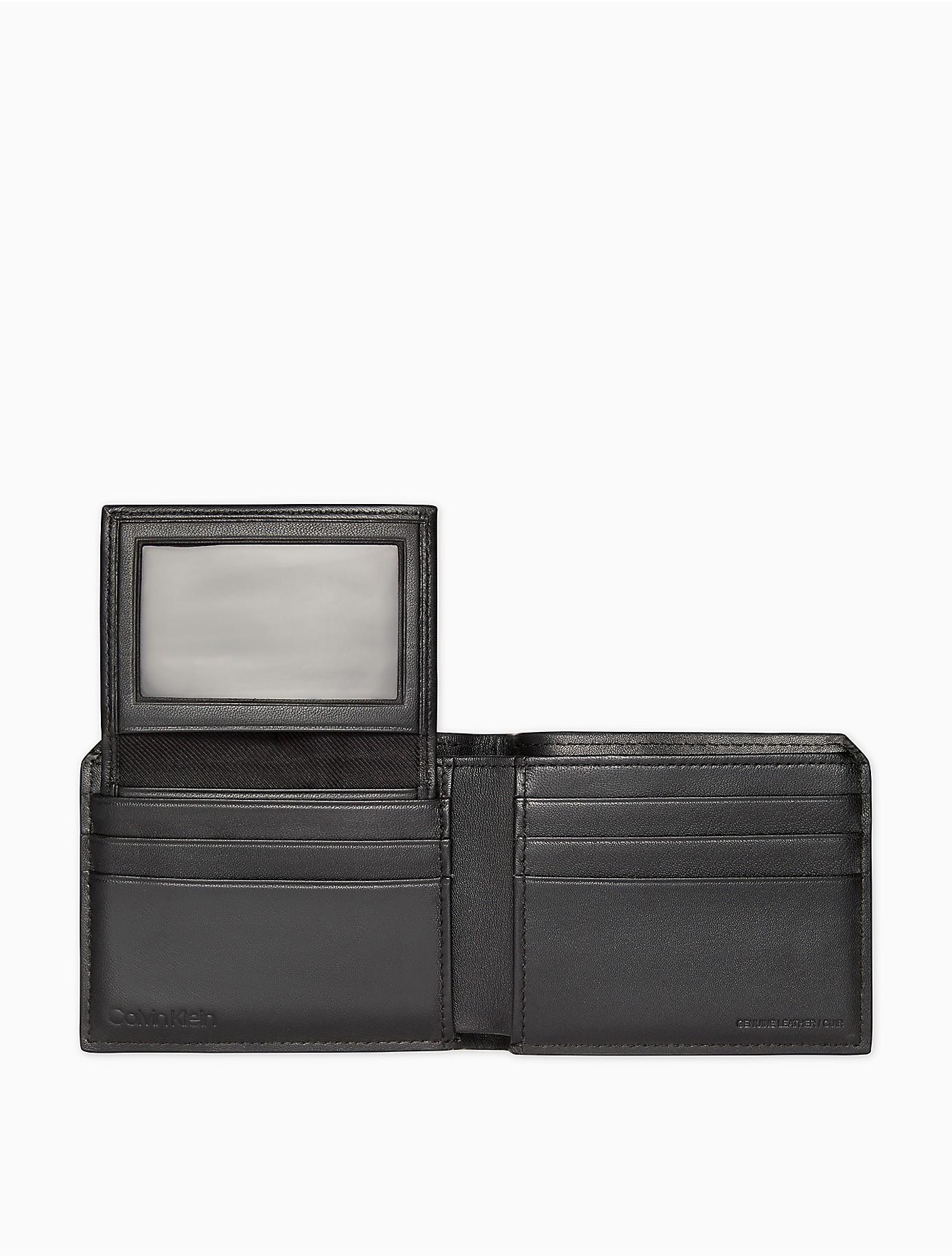 kristal borst Persoon belast met sportgame Calvin Klein Matte Saffiano Leather Bifold Wallet in Black for Men | Lyst