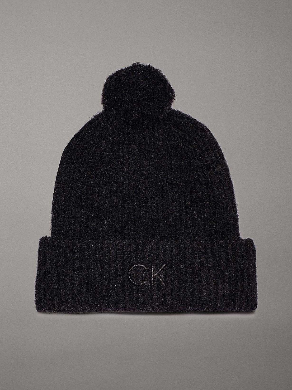 Calvin Klein Soft Pom Pom Beanie in Black Lyst UK