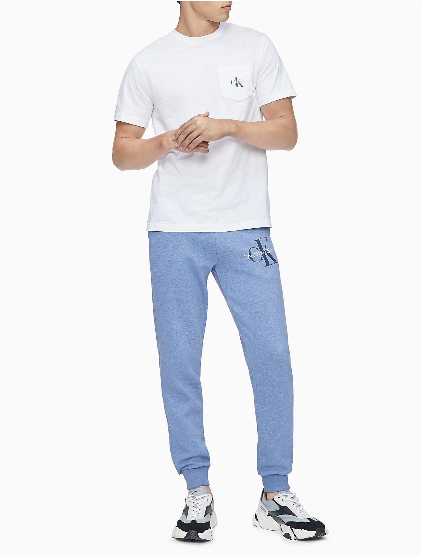 calvin klein jeans joggers with logo stripe