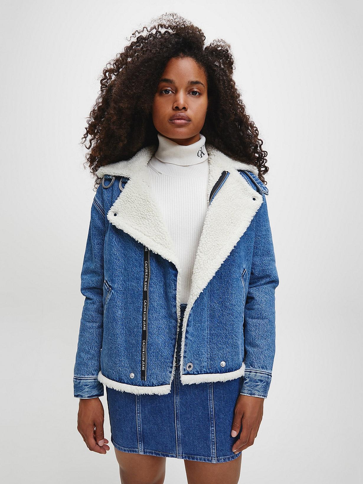 calvin klein sherpa trucker jacket