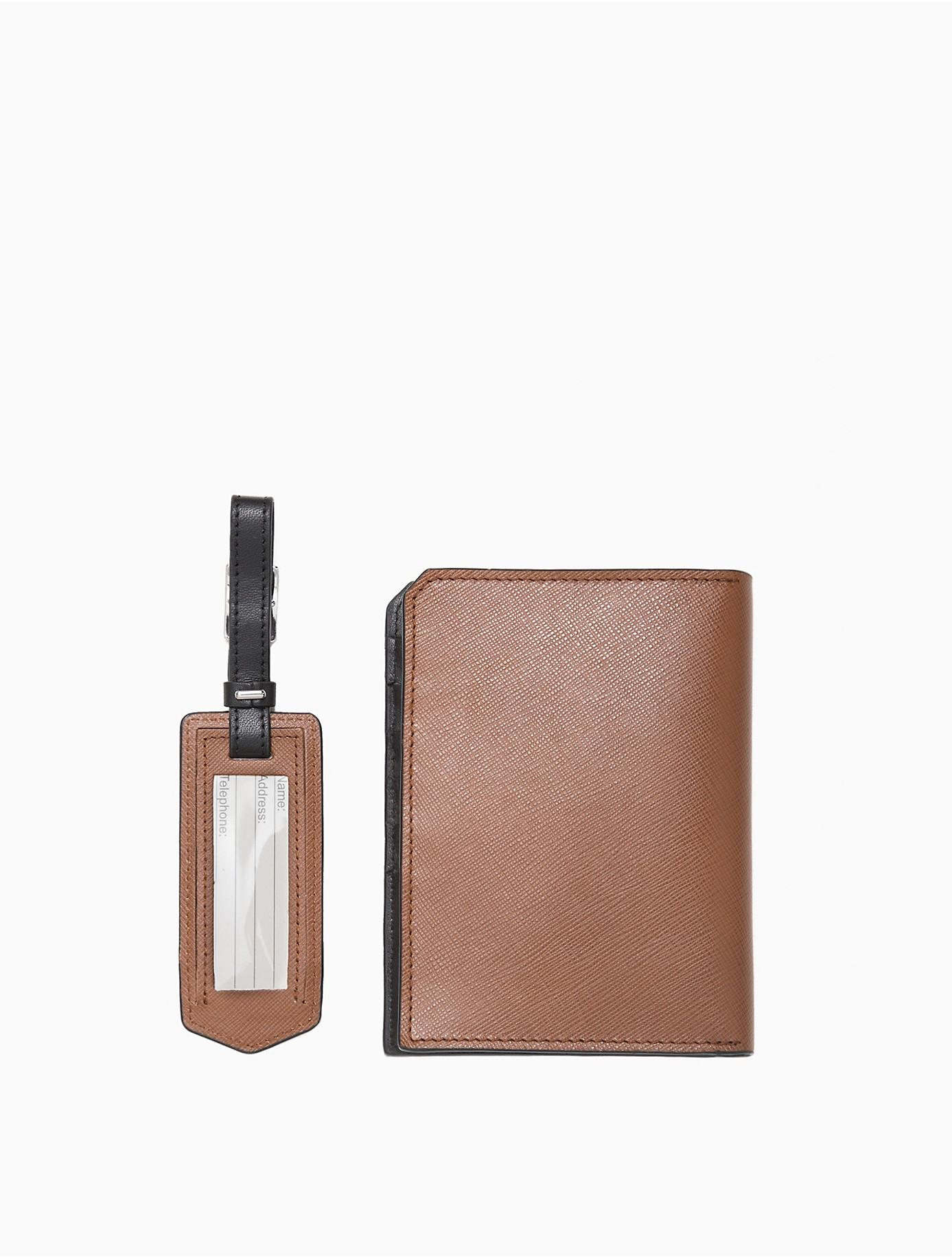 calvin klein saffiano leather wallet
