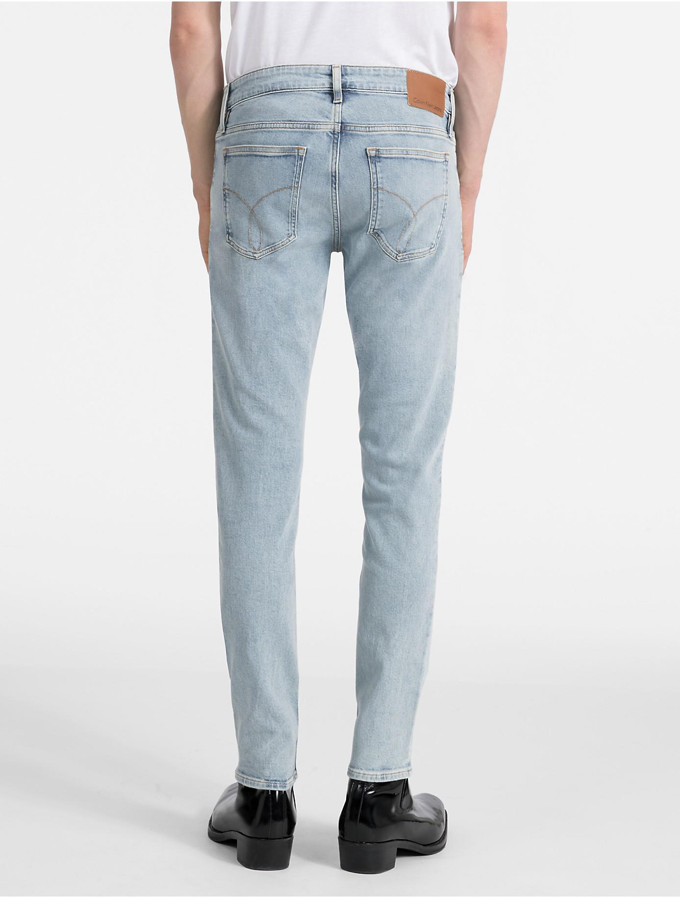 Calvin Klein Denim Skinny Fit Light Blue Jeans for Men | Lyst