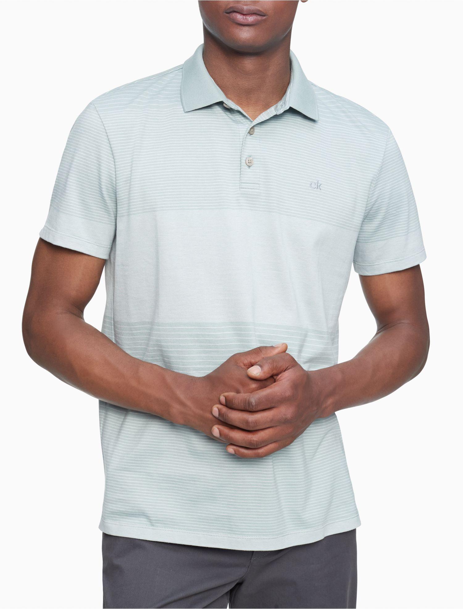 Calvin Klein Liquid Touch Regular Fit Jacquard Check Polo Shirt for Men |  Lyst