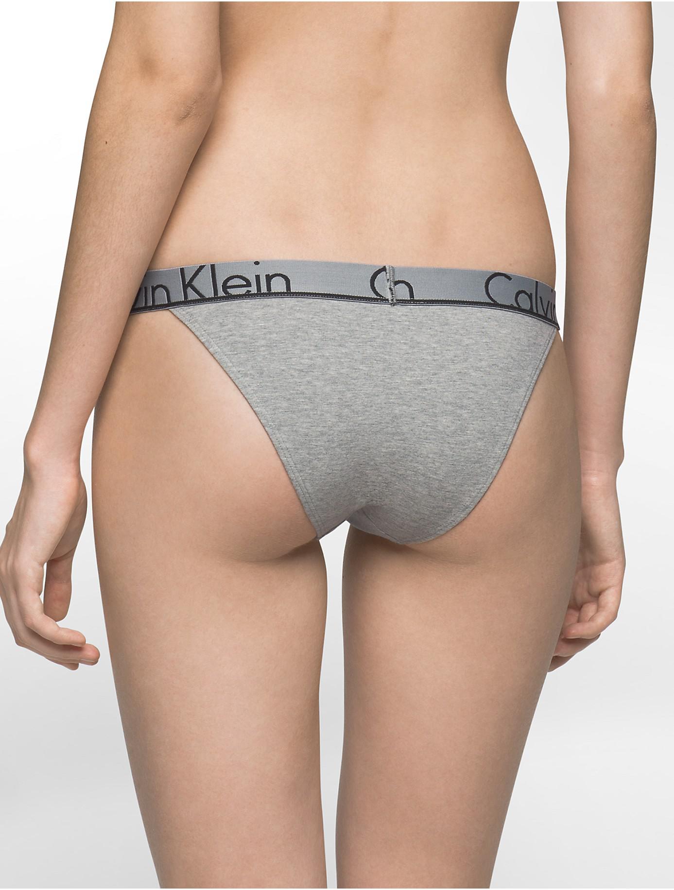 Calvin Klein Cotton Underwear Ck Id Wide Waistband Tanga in Grey