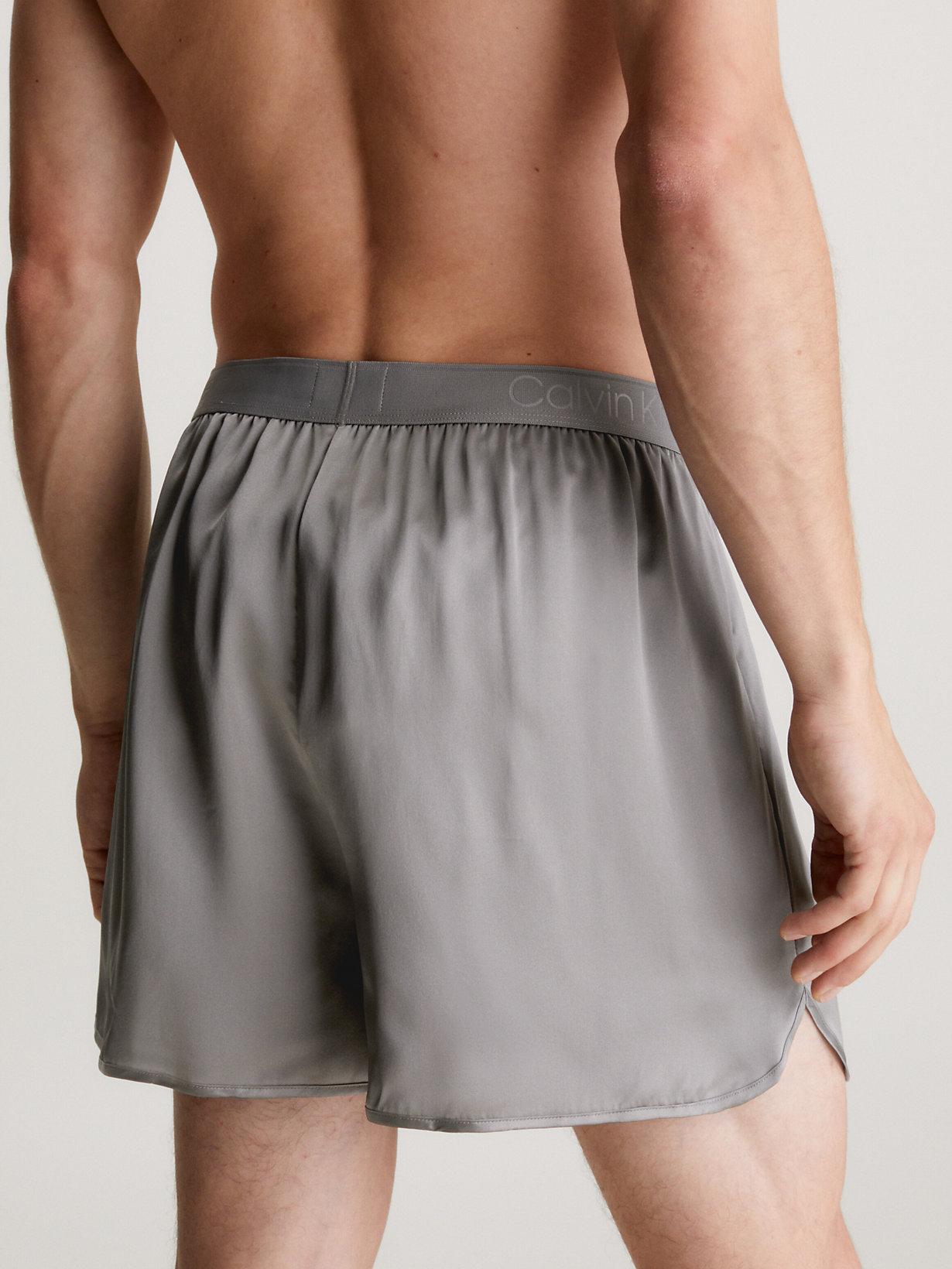 Calvin Klein Pure Silk Boxers in Grey for Men Lyst UK