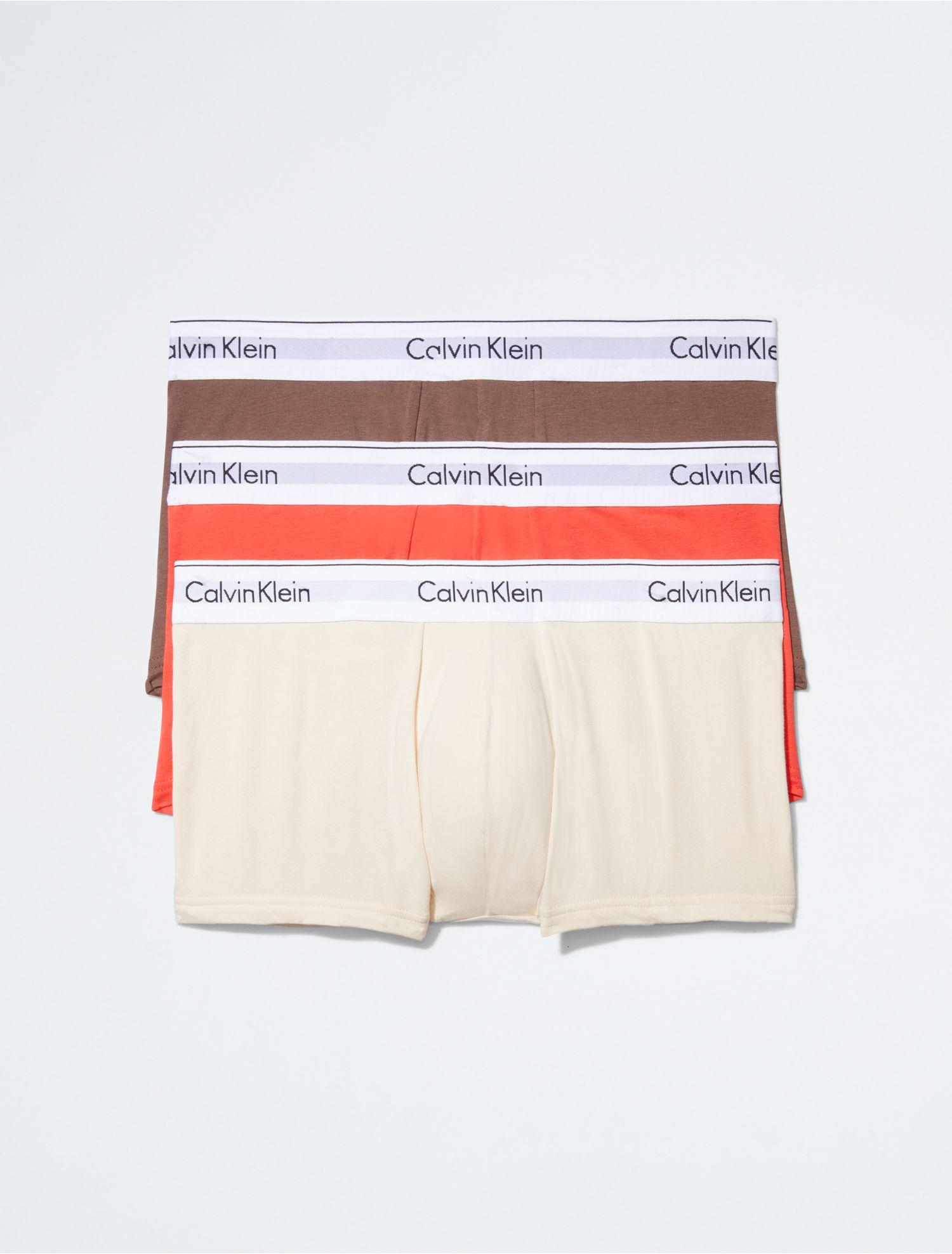 Calvin Klein Modern Cotton Stretch 3 Pack Low Rise Trunk in White