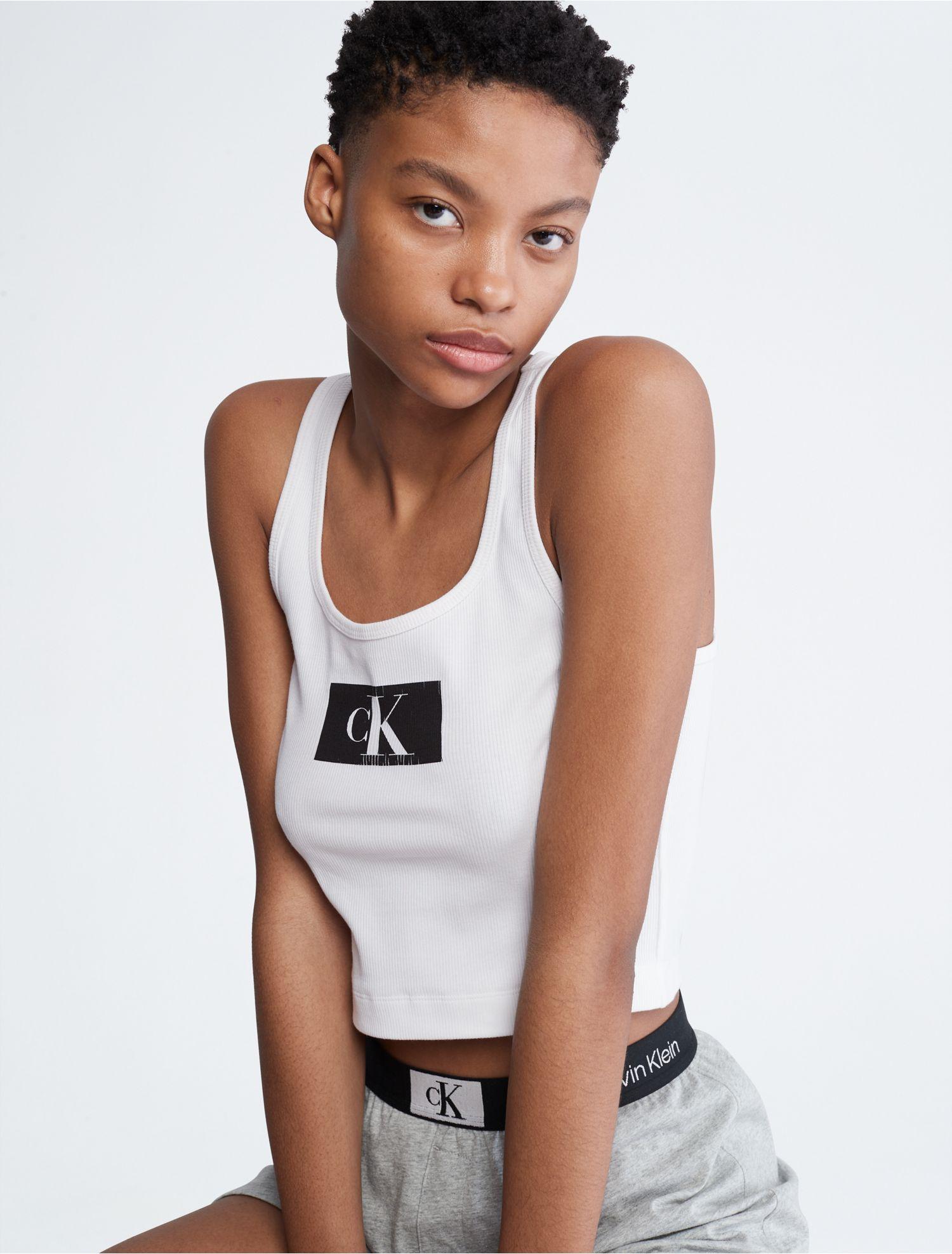 Calvin Klein 1996 Ribbed Tank Top in White | Lyst