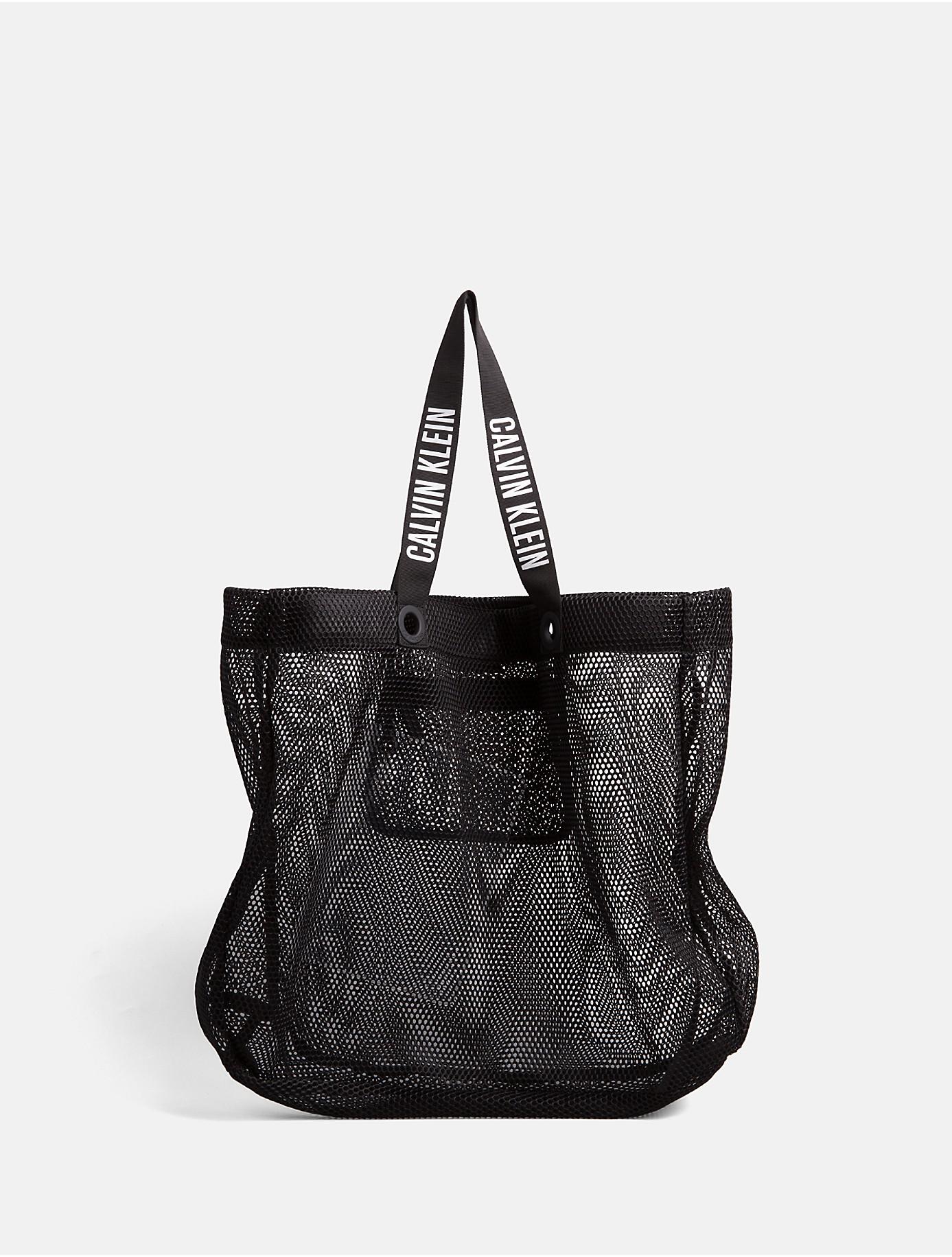Calvin Klein Synthetic Mesh Beach Tote Bag in Black - Lyst