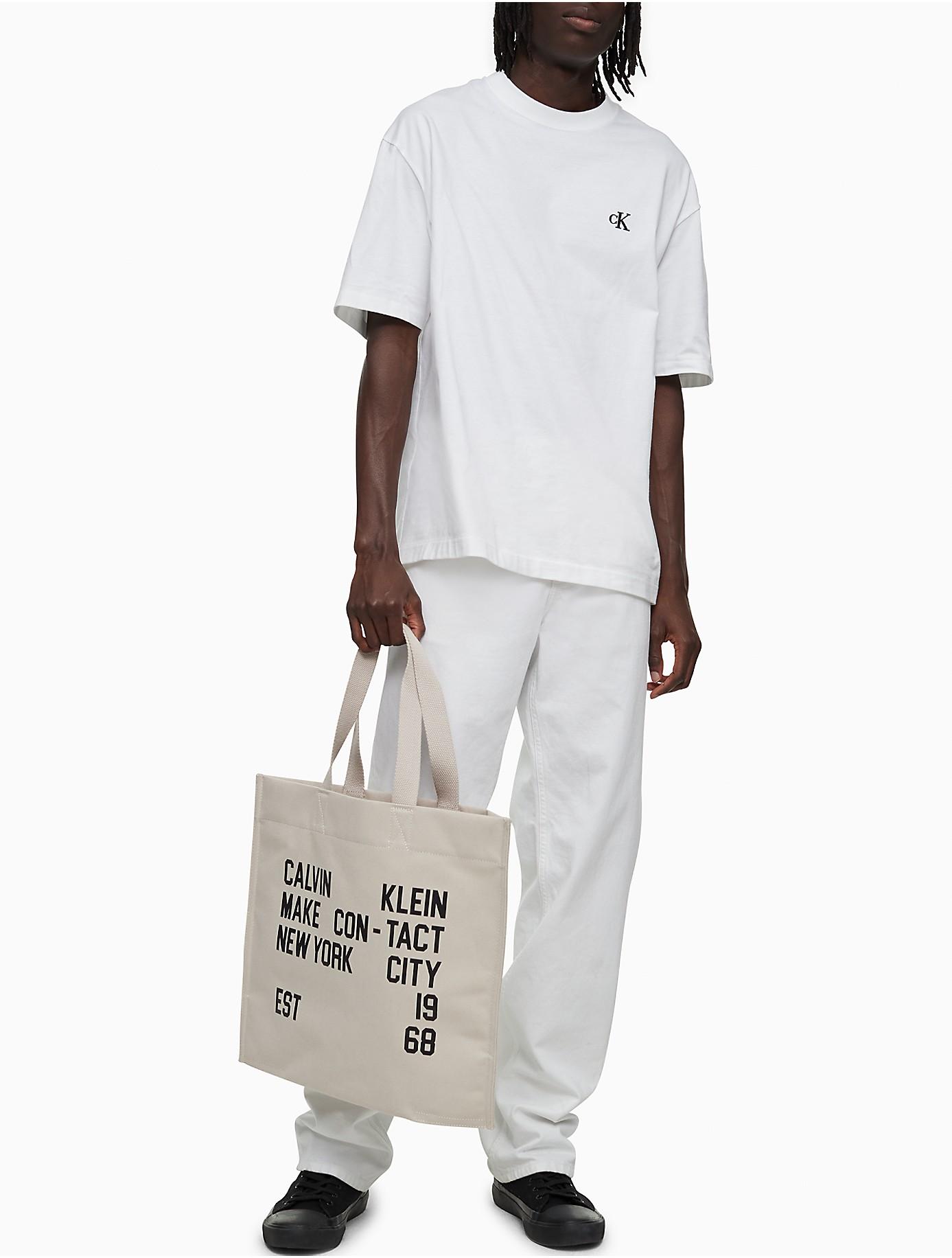Calvin Klein Canvas Logo Graphic Tote Bag | Lyst